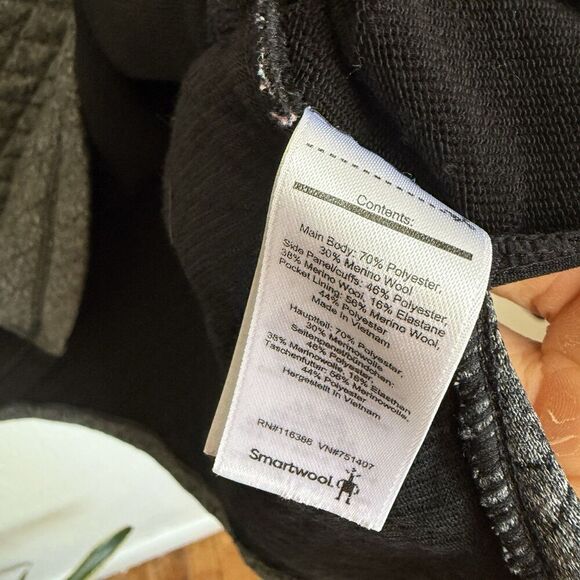 SmartWool Diamond Peak Quilted Pullover Womens Medium Merino Blend Gray Hoodie - Picture 6 of 9